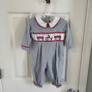 Shrimp and Grits little boys playsuit